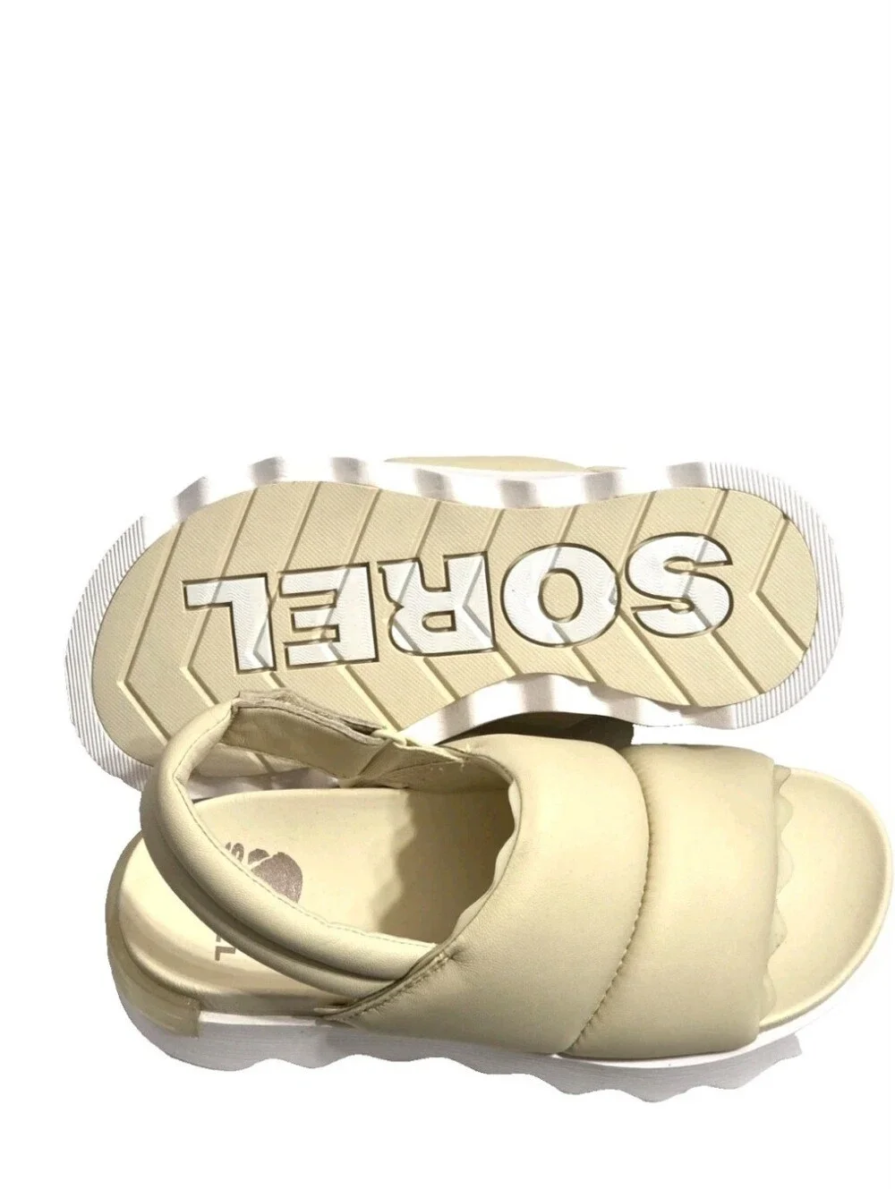 Sorel Viibe Honey White, Sea Salt Slingback Sandal